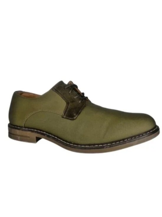 IZOD Men\'s Olive Green Canvas Charlesolv Derby Shoes Earthy Gorpcore 13M main image 9